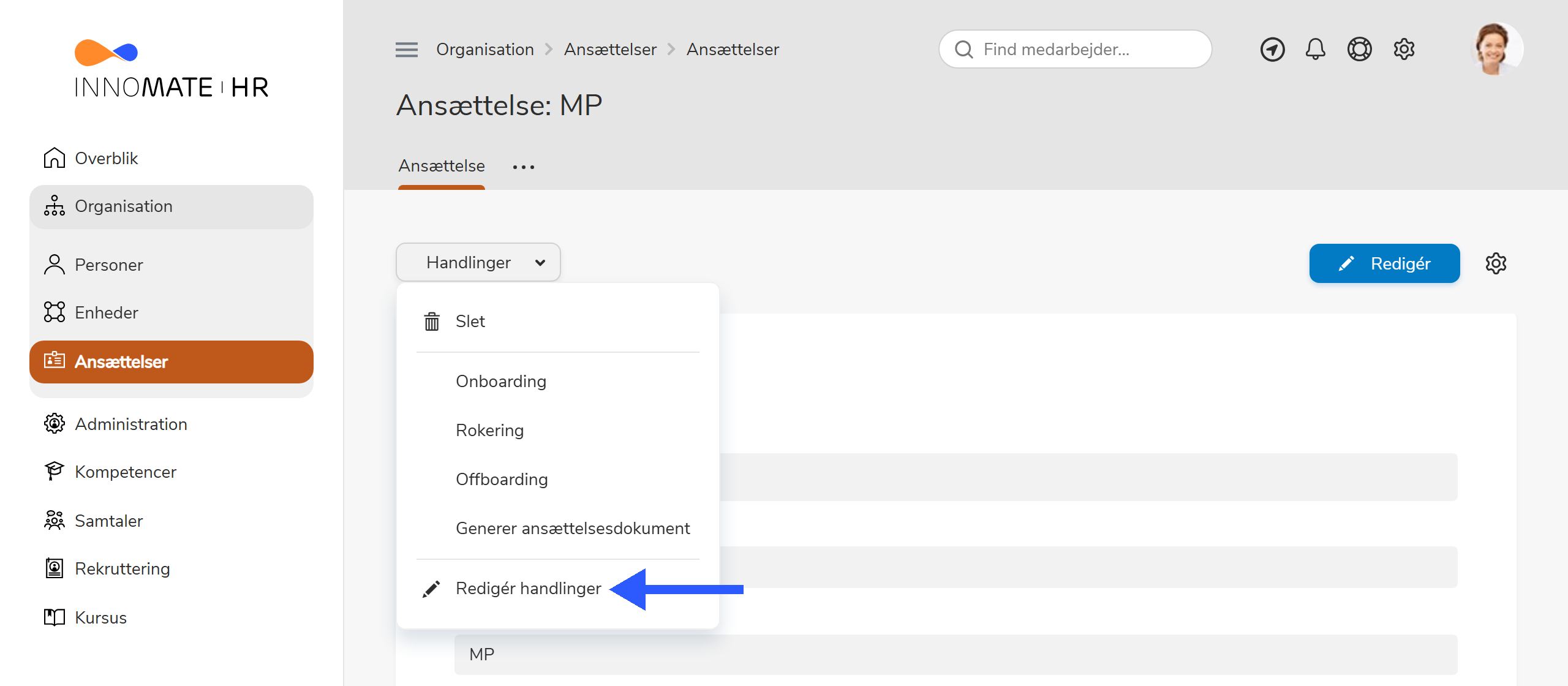 Redigér handlinger med auto-offboarding workflows
